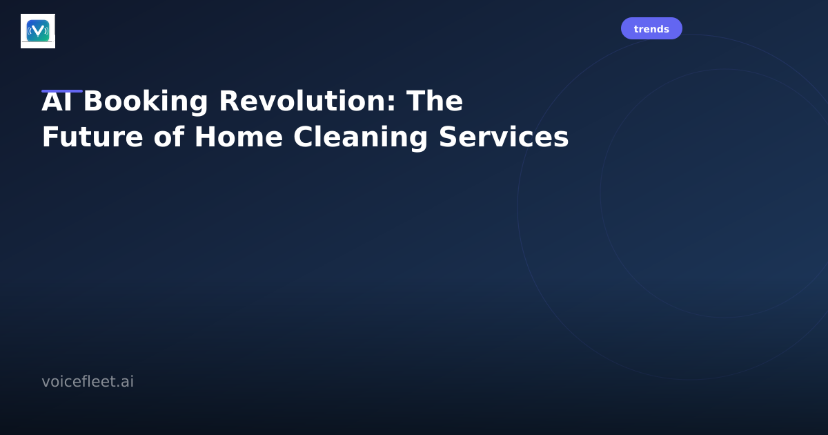 Modern smartphone displaying AI voice booking interface for home cleaning services with calendar and automated scheduling features