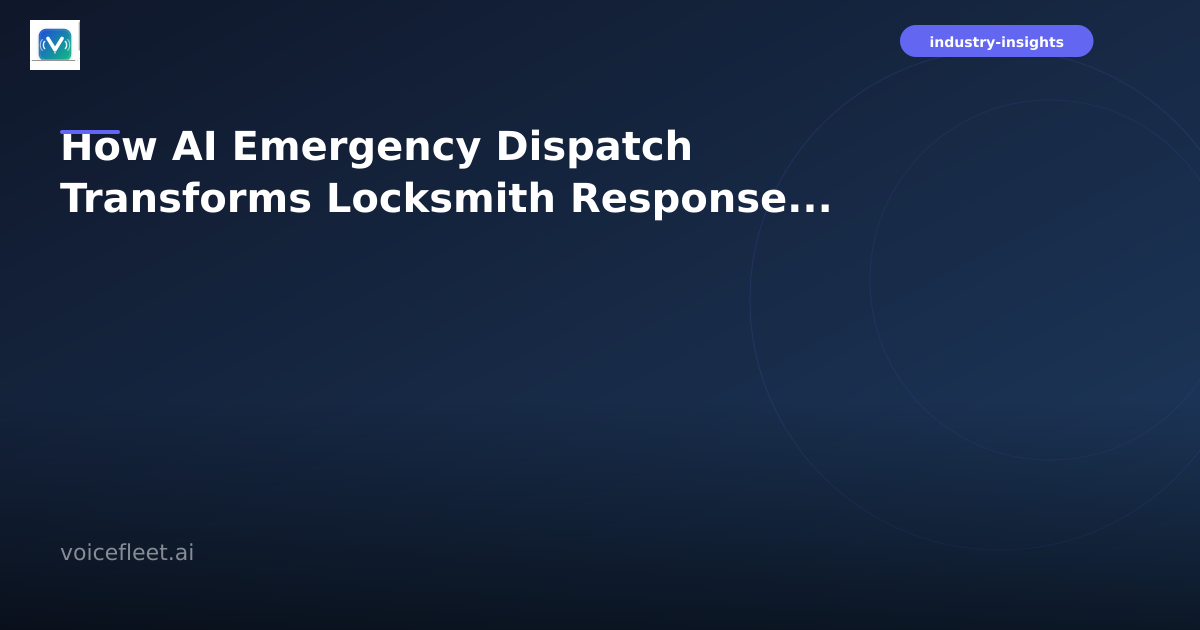 AI-powered emergency dispatch system coordinating locksmith response with real-time call analytics and location tracking
