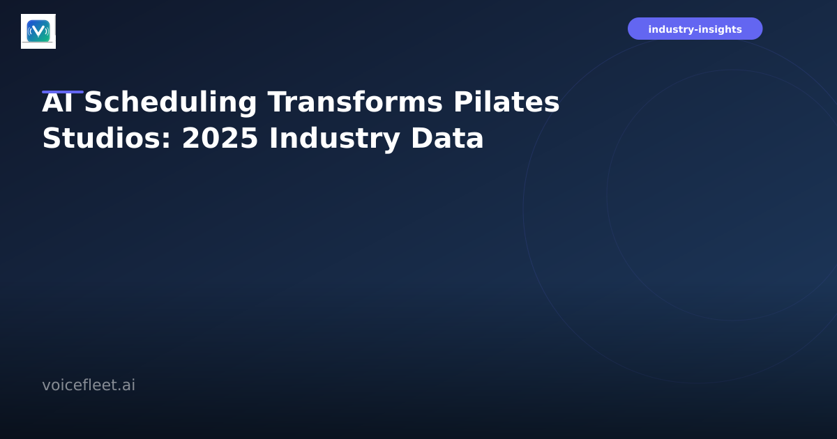 Modern Pilates studio with reformer equipment and digital scheduling interface displaying AI-powered booking system