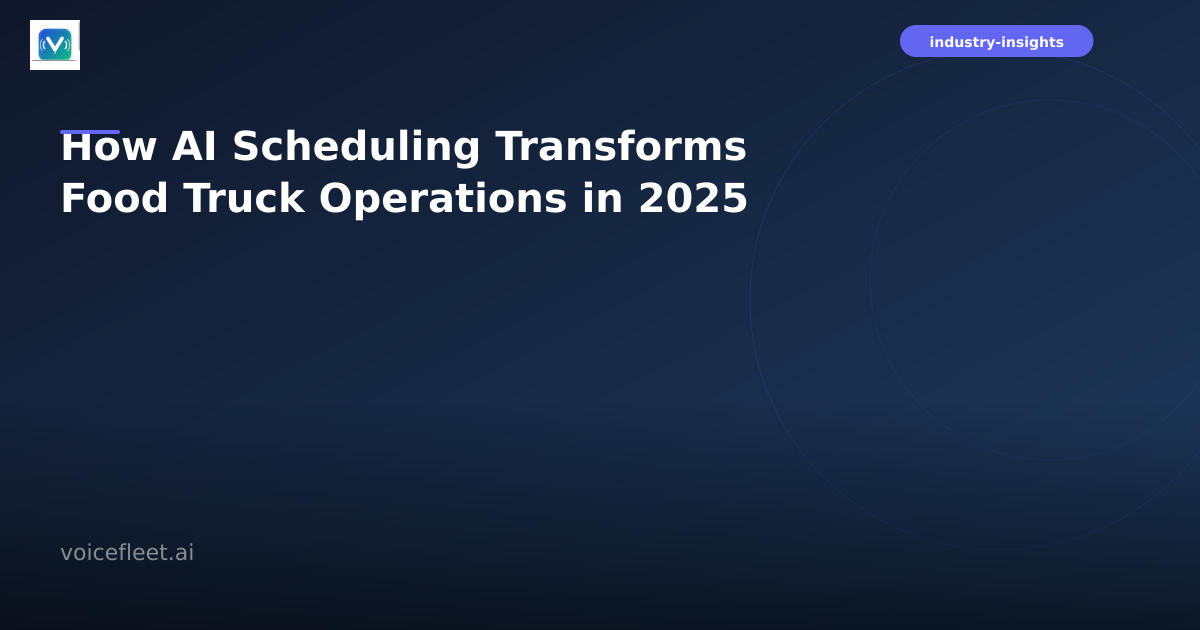 Modern food truck with digital ordering tablet and AI scheduling interface, representing the integration of technology in mobile food business operations
