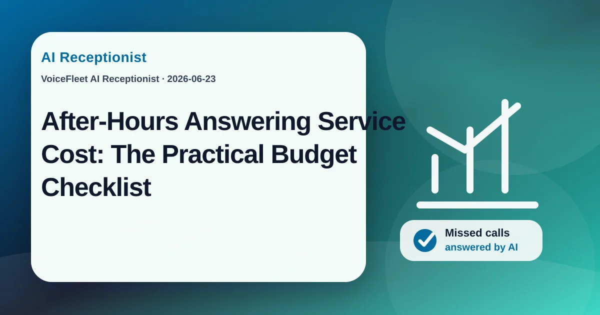 After-Hours Answering Service Cost: The Practical Budget Checklist — VoiceFleet blog illustration