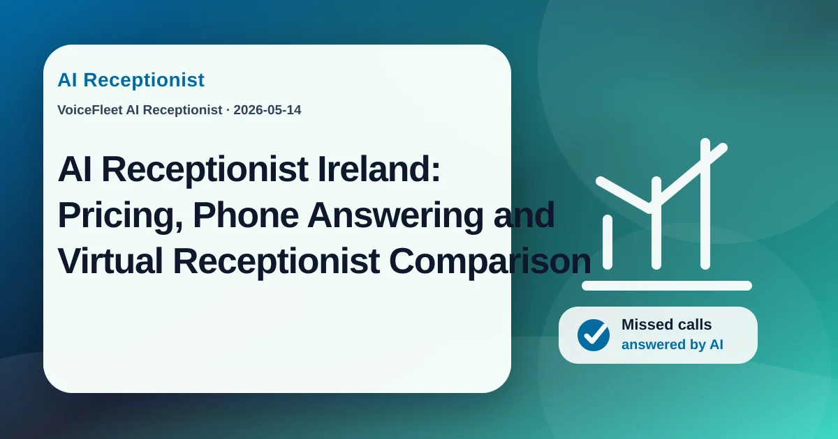 AI Receptionist Ireland: Pricing, Phone Answering and Virtual Receptionist Comparison — VoiceFleet blog illustration