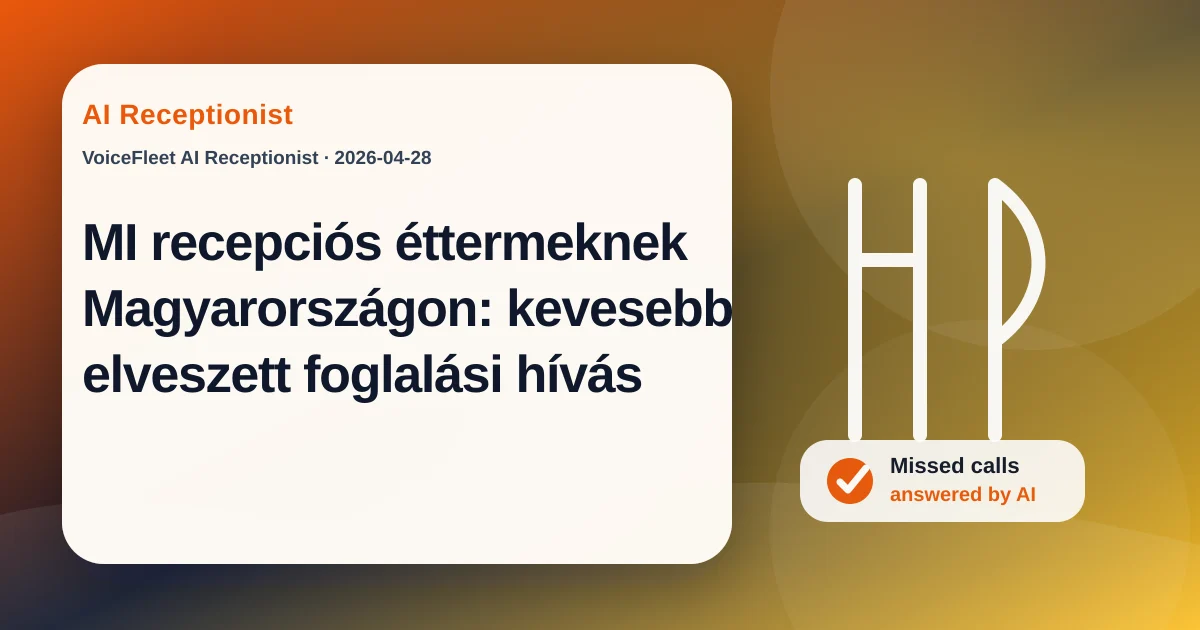 MI recepciós éttermeknek Magyarországon: kevesebb elveszett foglalási hívás — VoiceFleet blog illustration