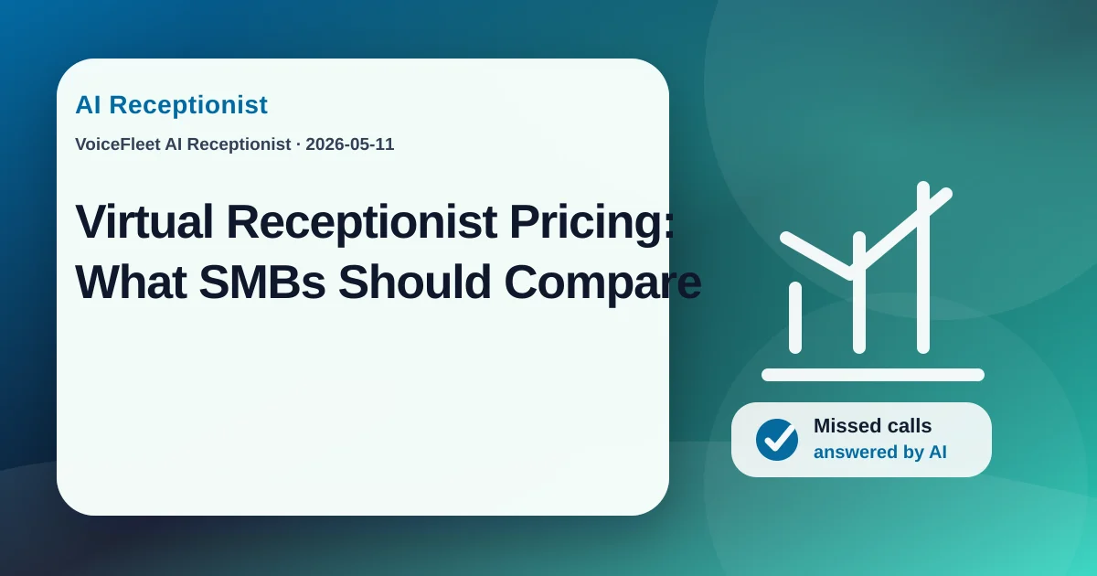Virtual Receptionist Pricing: What SMBs Should Compare — VoiceFleet blog illustration