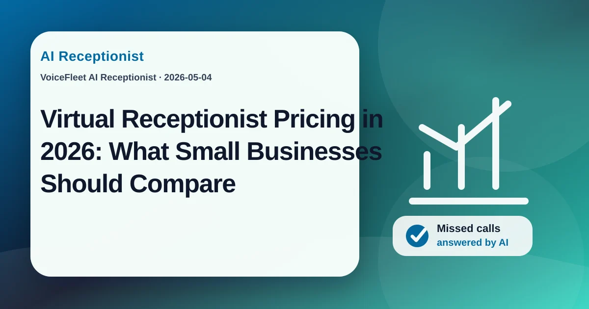 Virtual Receptionist Pricing in 2026: What Small Businesses Should Compare — VoiceFleet blog illustration
