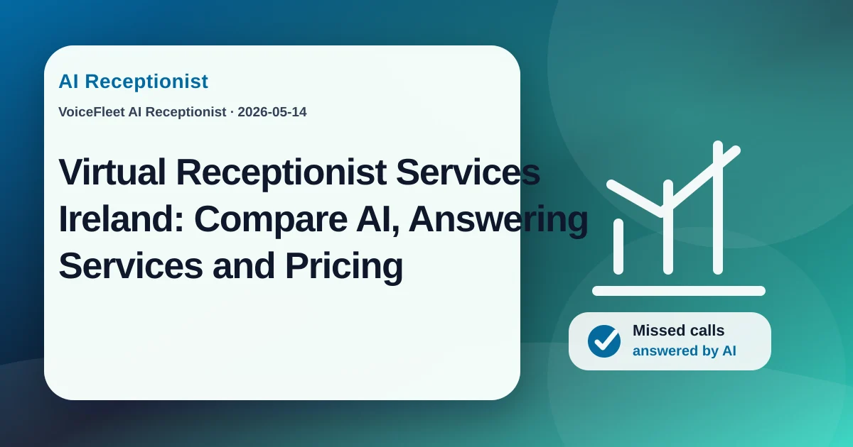 Virtual Receptionist Services Ireland: Compare AI, Answering Services and Pricing — VoiceFleet blog illustration