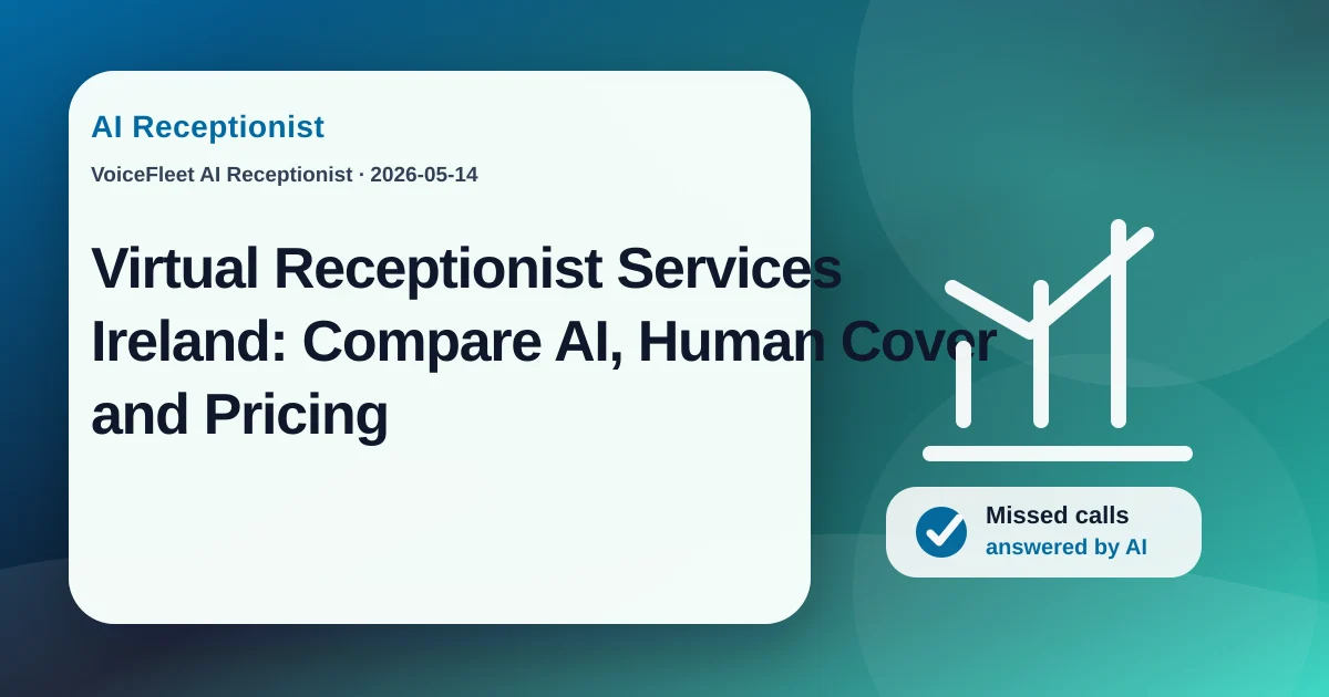 Virtual Receptionist Services Ireland: Compare AI, Human Cover and Pricing — VoiceFleet blog illustration