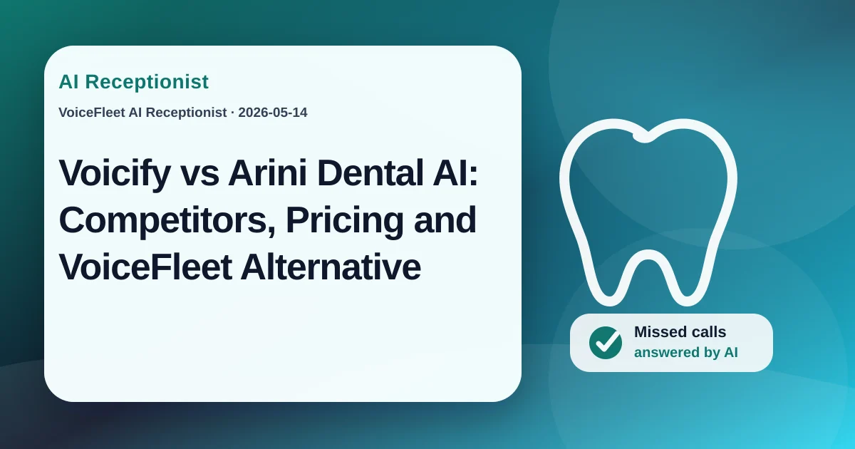 Voicify vs Arini Dental AI: Competitors, Pricing and VoiceFleet Alternative — VoiceFleet blog illustration