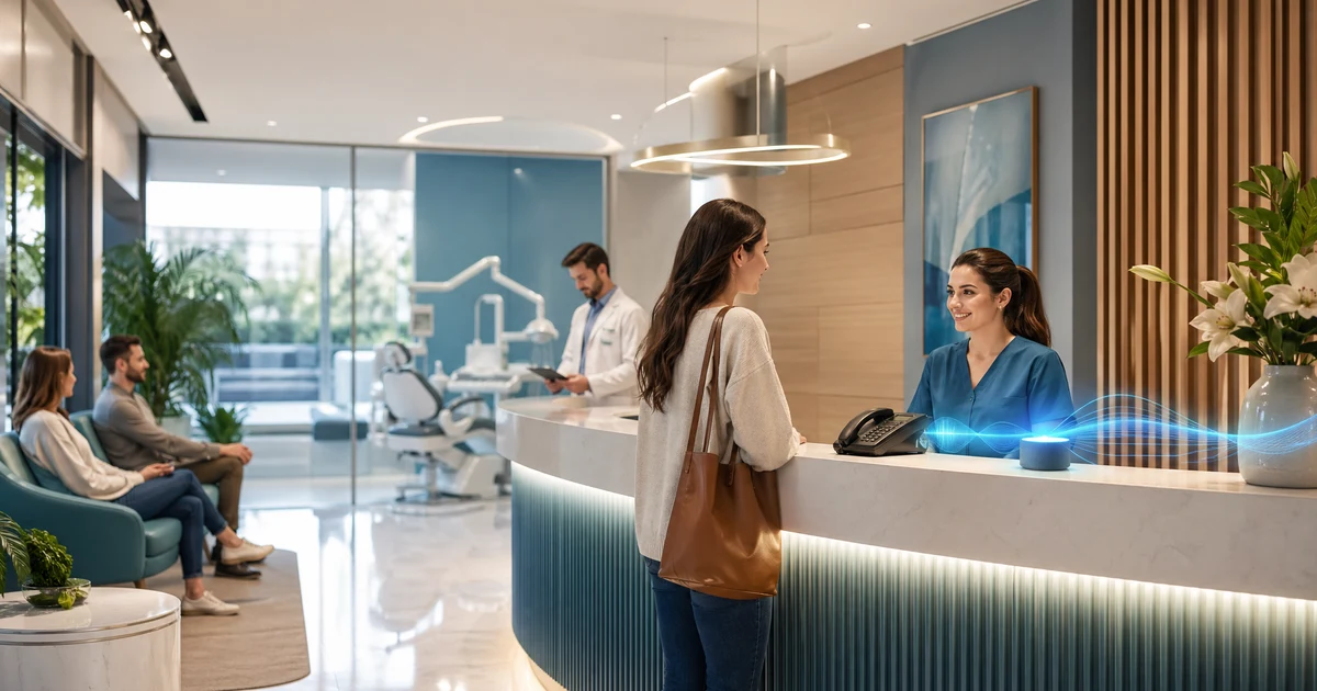 Cómo las Clínicas Dentales con Múltiples Sedes en Argentina Reducen las Inasistencias un 60% con IA — VoiceFleet blog illustration