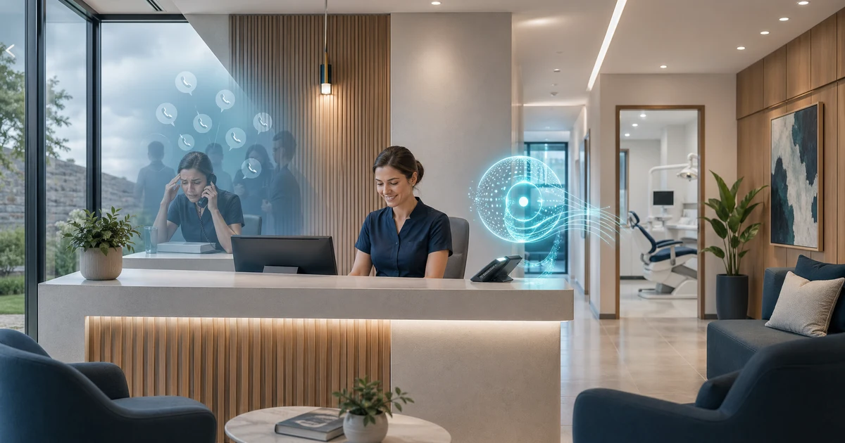Front Desk Dental Burnout Is Real — Here's How AI Solves It — VoiceFleet blog illustration