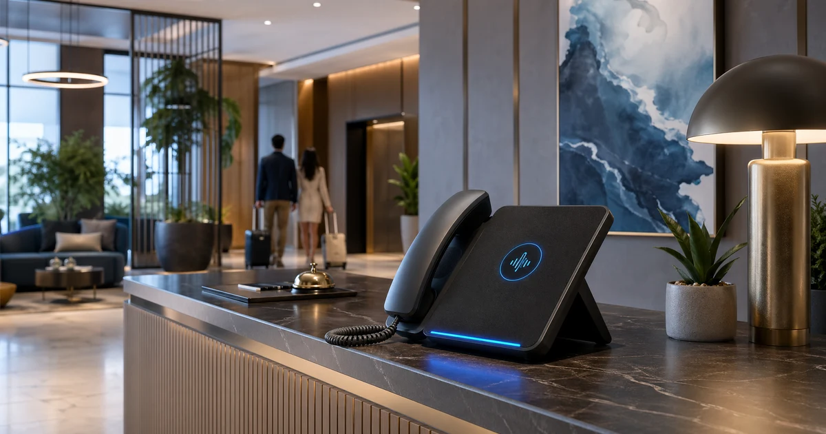 AI Recepcionar za Hotele in Turistični Sektor v Sloveniji: Revolucija — VoiceFleet blog illustration