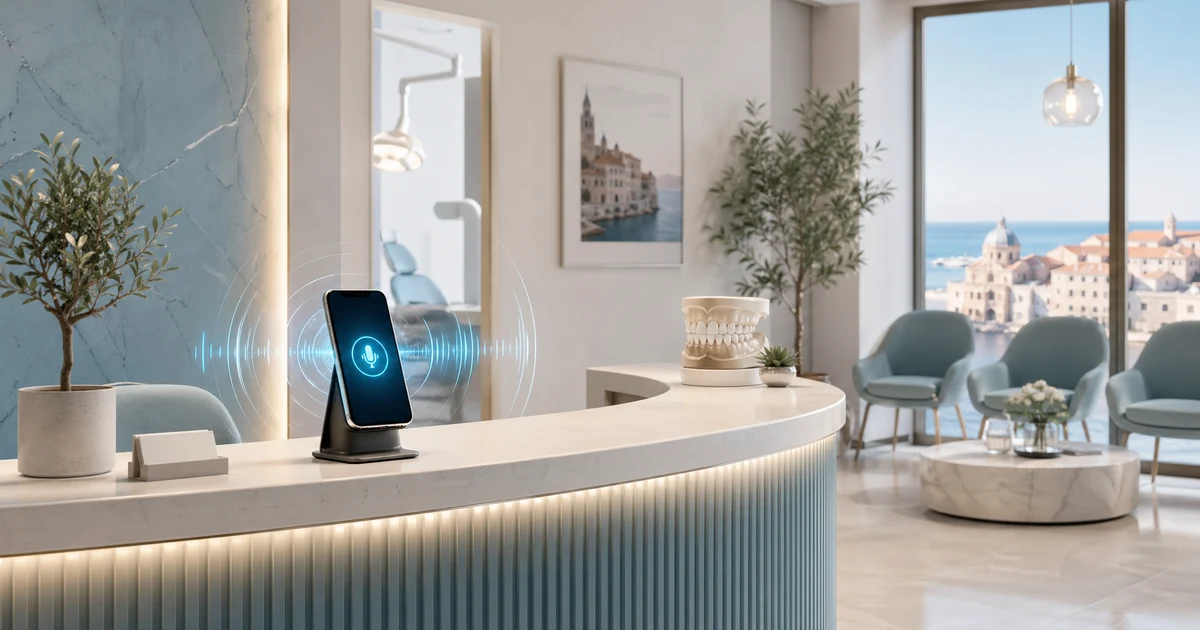AI recepcionar za stomatološke ordinacije u Hrvatskoj — VoiceFleet blog illustration