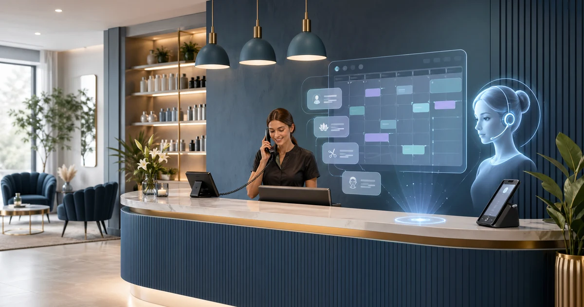 AI Recepcionists Skaistumkopšanas Saloniem un Labsajūtas Centriem Latvijā — VoiceFleet blog illustration