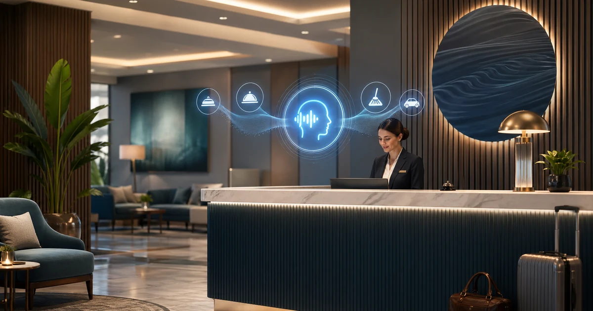 AI Recepcionists Viesnīcām un Tūrisma Nozarei Latvijā: Viesmīlības Revolūcija — VoiceFleet blog illustration