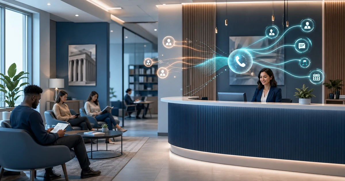 AI Receptionist for Law Offices in Greece 2026 — VoiceFleet blog illustration