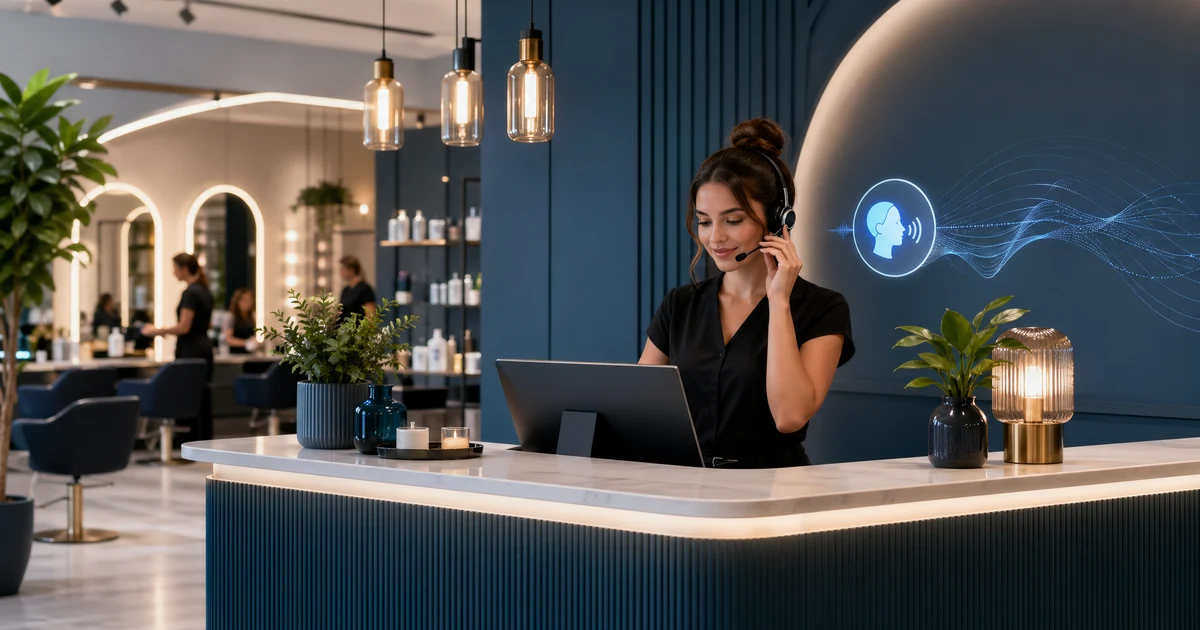 AI-Receptionist til Frisørsaloner i Danmark: Gå Aldrig Glip af en Booking — VoiceFleet blog illustration