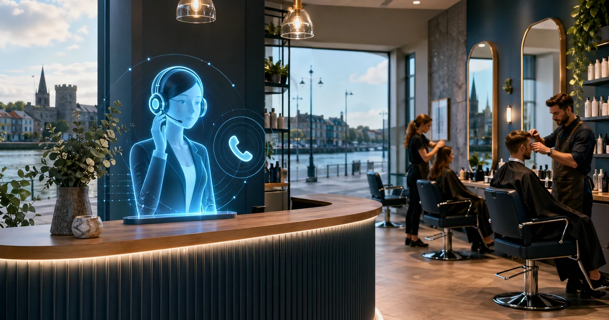 AI Receptionist for Hair Salons in Drogheda | VoiceFleet — VoiceFleet blog illustration