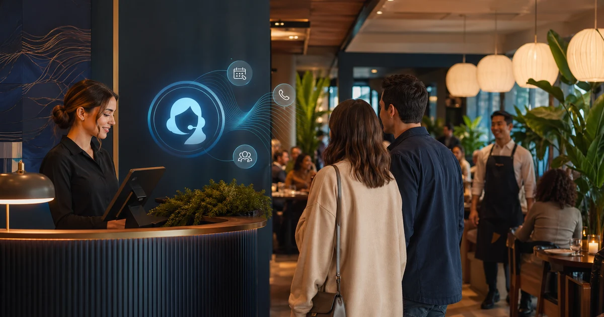 AI-receptionist voor restaurants: reserveringen automatiseren en gasten verwelkomen — VoiceFleet blog illustration