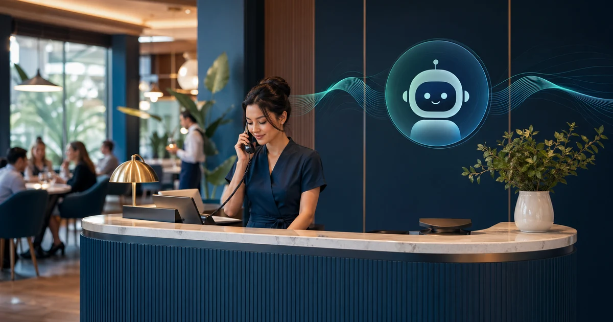 AI-Receptionist til Små Virksomheder: 2026 Guide — VoiceFleet blog illustration