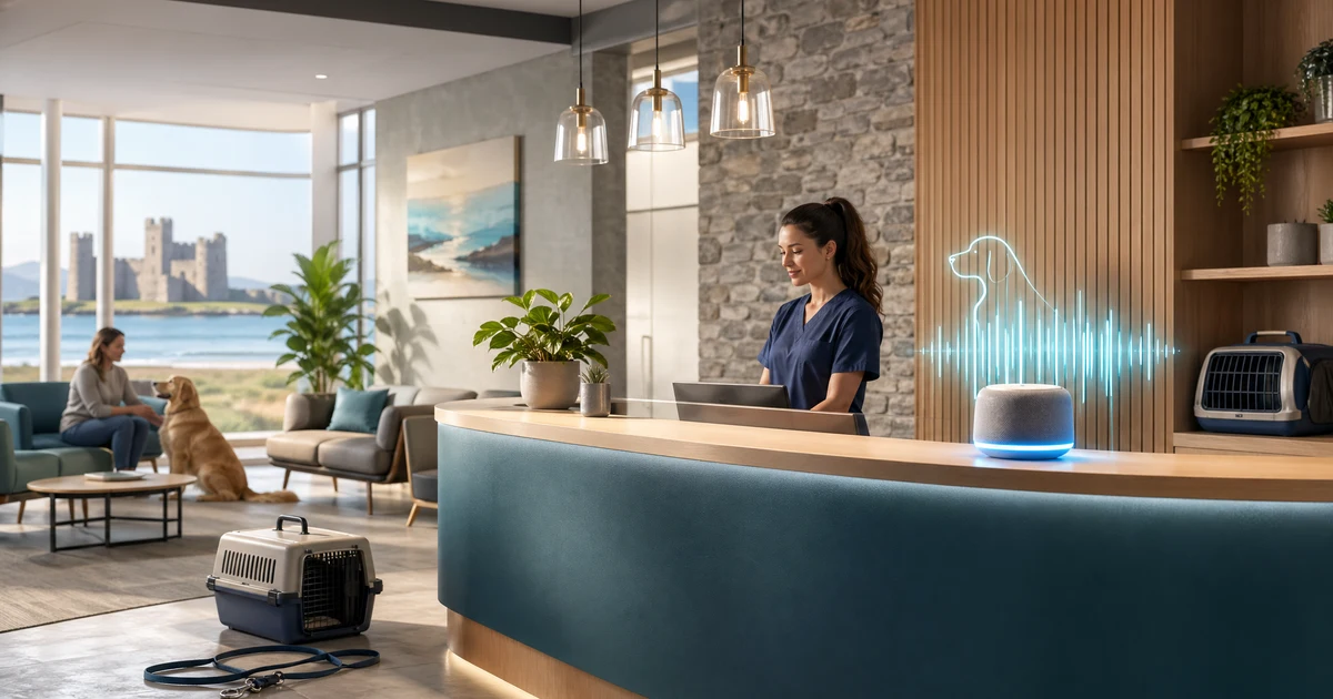 AI Receptionist for Veterinary Clinics in Drogheda | VoiceFleet — VoiceFleet blog illustration