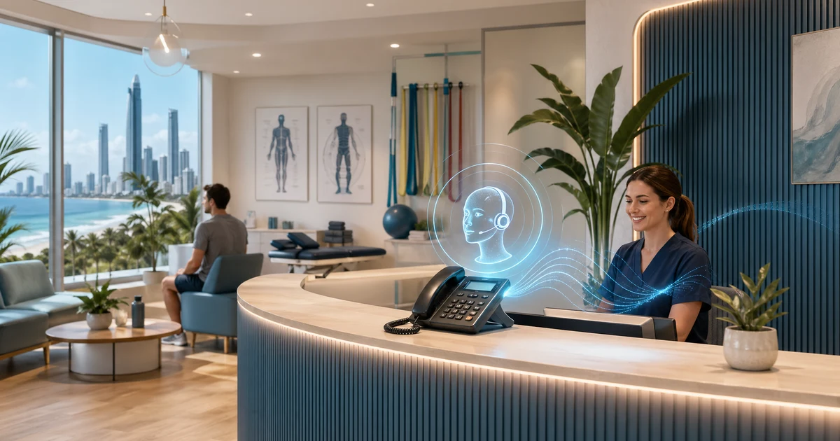 AI Voice Agent for Physios on the Gold Coast | VoiceFleet — VoiceFleet blog illustration