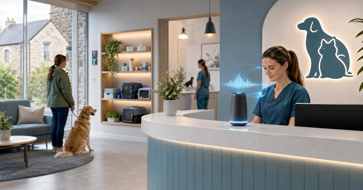 AI Receptionist for Veterinary Practices in Ennis | VoiceFleet — VoiceFleet blog illustration