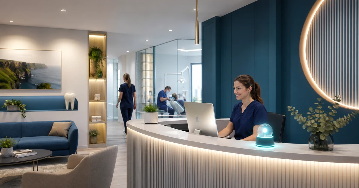 Answering Service for Dentists: How Irish Practices Stop Losing New-Patient Calls in 2026 — VoiceFleet blog illustration