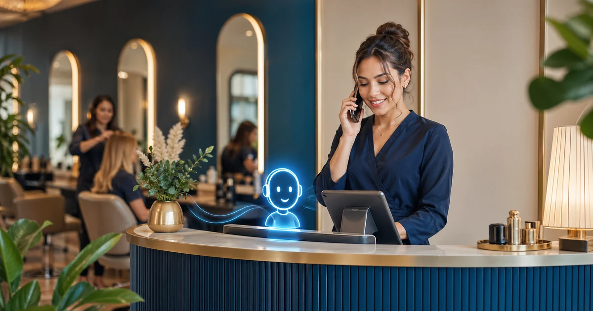 Beauty Salon Appointment Booking in 2026: How AI Helps Salons Capture More Calls, Rebook Faster, and Reduce No-Show Gaps — VoiceFleet blog illustration