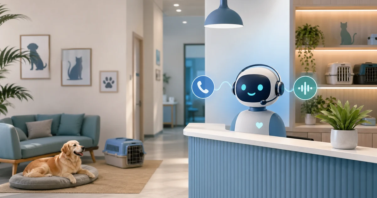Best AI Phone Answering Service for Veterinary Practices in 2026 — VoiceFleet blog illustration