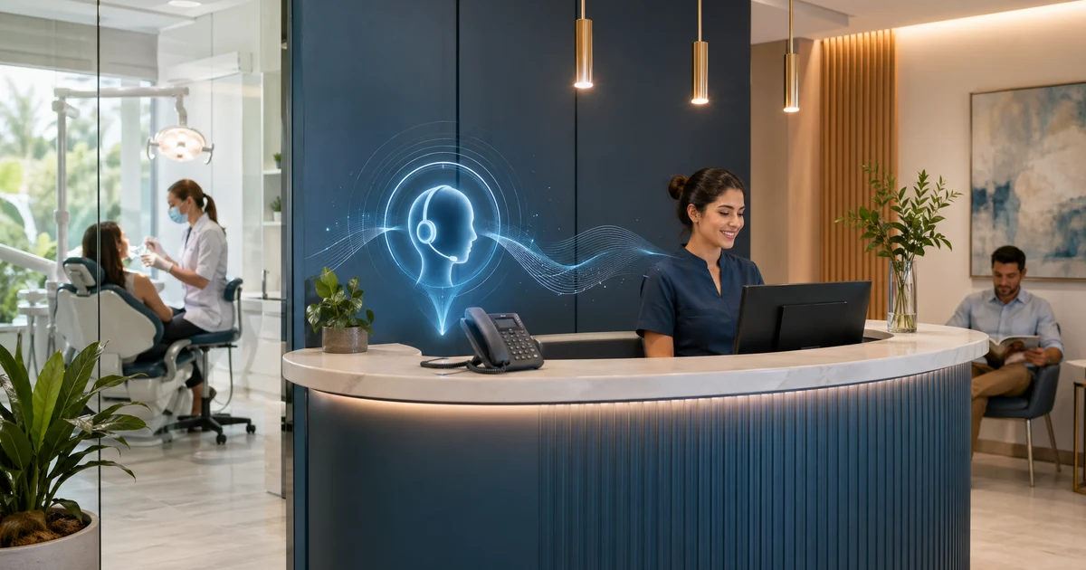 Best AI Receptionist for Dental Practices 2026 — VoiceFleet blog illustration