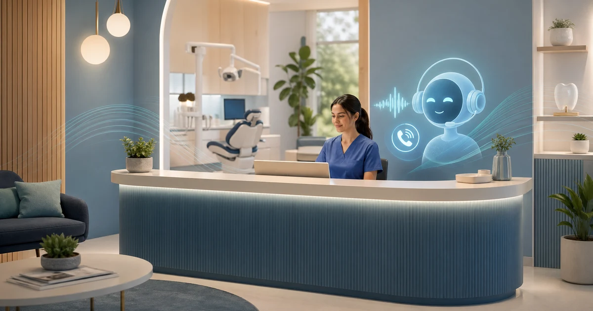 Best AI Receptionist Software That Integrates With Open Dental in 2026 — VoiceFleet blog illustration