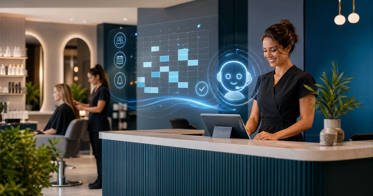 AI-Receptionist til Frisørsaloner i Danmark: Komplet Guide 2026 — VoiceFleet blog illustration