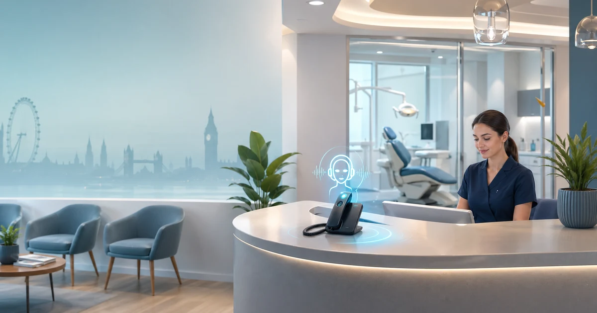 AI Receptionist for Dental Clinics in London | VoiceFleet — VoiceFleet blog illustration
