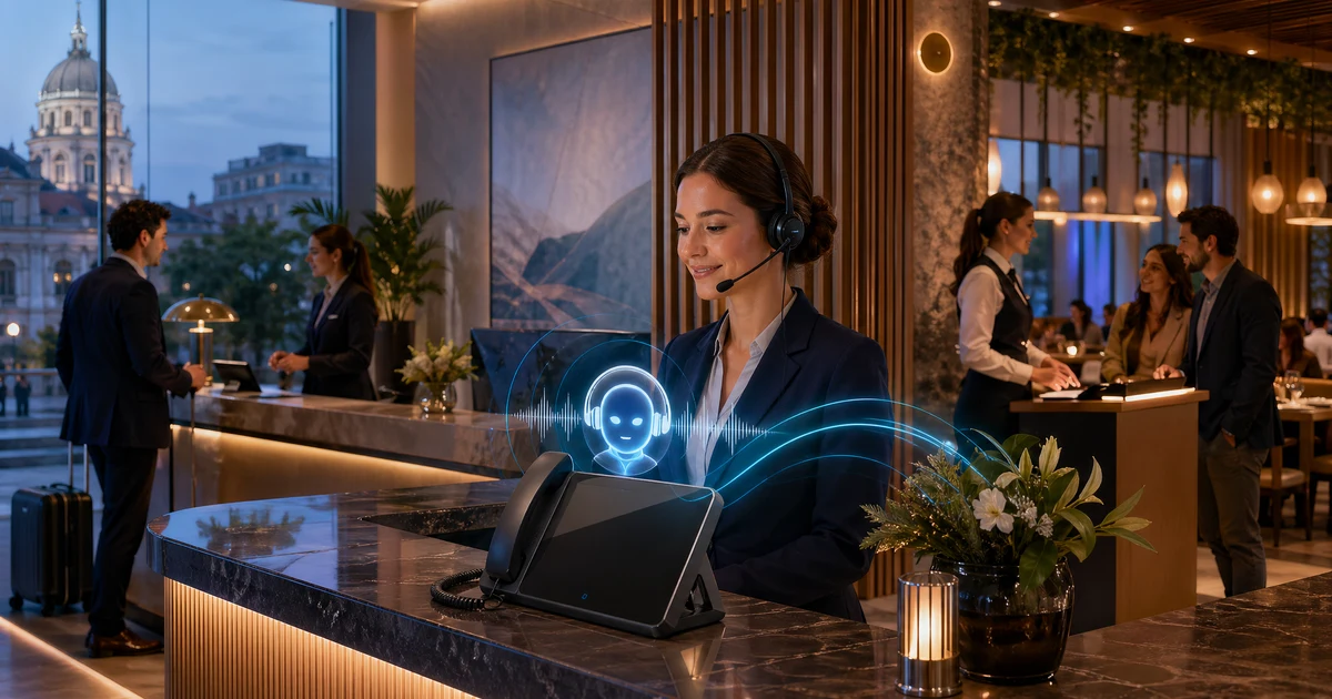 Recepcionista IA para Hoteles en La Plata | VoiceFleet — VoiceFleet blog illustration
