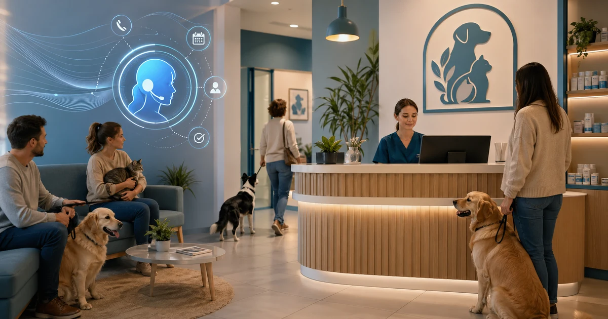 Réceptionniste IA pour cabinets et services professionnels en France — VoiceFleet blog illustration
