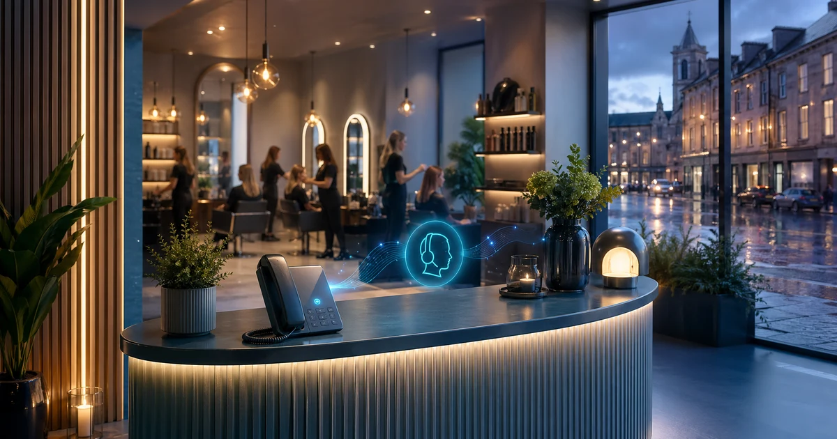 AI Receptionist for Hair Salons in Naas | VoiceFleet — VoiceFleet blog illustration