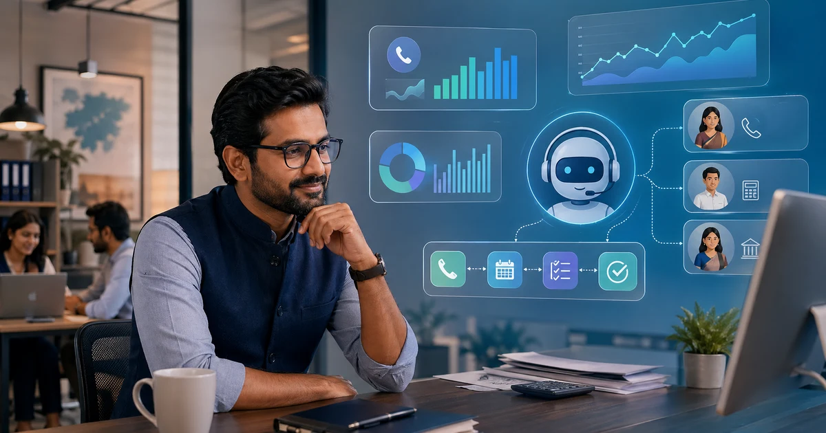 भारत में CA फर्मों के लिए AI रिसेप्शनिस्ट: टैक्स सीज़न में मिस्ड कॉल कम करने का तरीका — VoiceFleet blog illustration