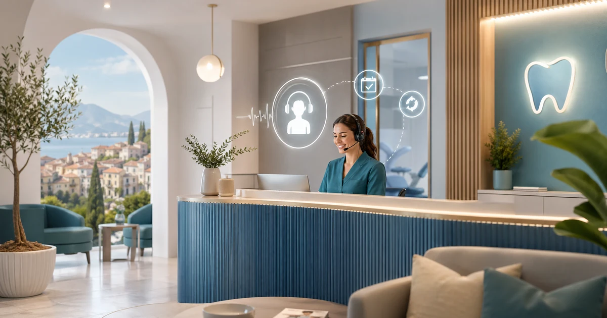 Come una receptionist AI riduce i no-show negli studi dentistici in Italia — VoiceFleet blog illustration