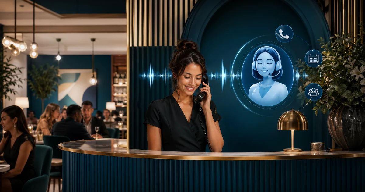 KI-Rezeptionistin für Restaurants: Nie wieder eine Reservierung verpassen — VoiceFleet blog illustration