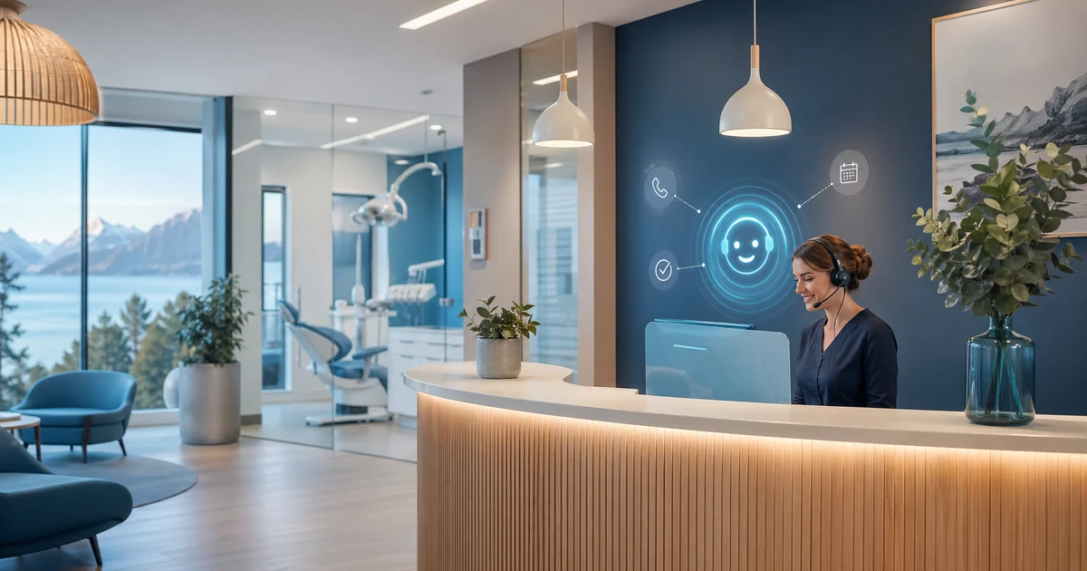 Slik reduserer en AI-resepsjonist no-shows i tannklinikker i Norge — VoiceFleet blog illustration