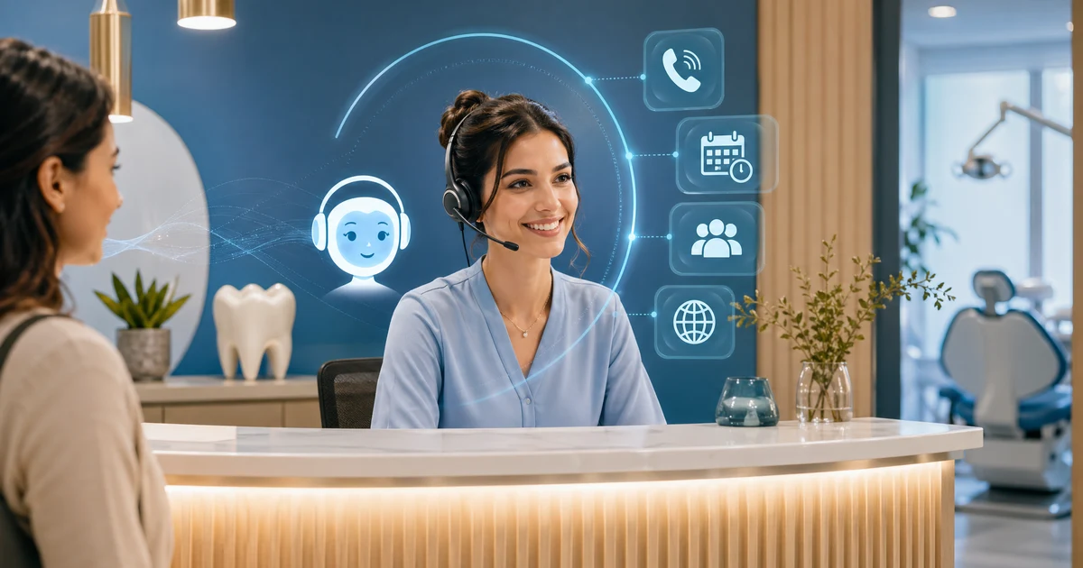 פקידת קבלה טלפונית AI למרפאות שיניים בישראל — VoiceFleet blog illustration