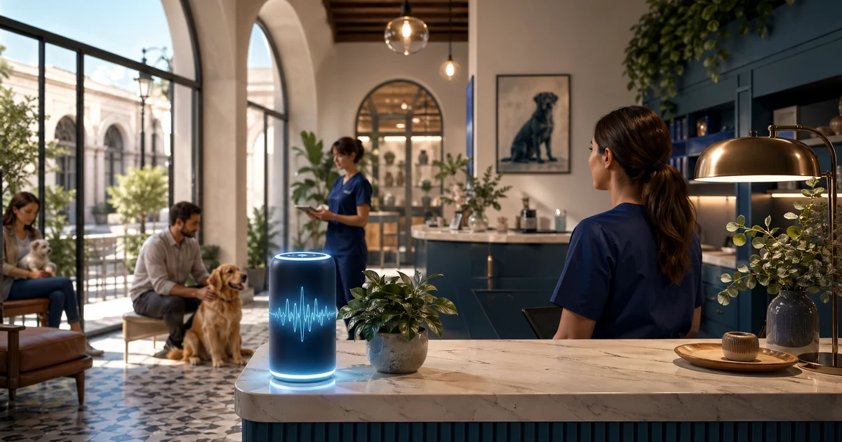 Recepcionista IA para Veterinarias en La Plata: Cómo Ordenar Turnos, WhatsApp y Mostrador sin Desbordar al Equipo — VoiceFleet blog illustration