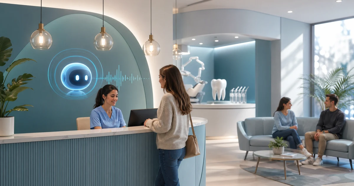Recepcionista Virtual para Clínica Dental en Argentina: Cómo Atender Mejor sin Agrandar la Recepción — VoiceFleet blog illustration