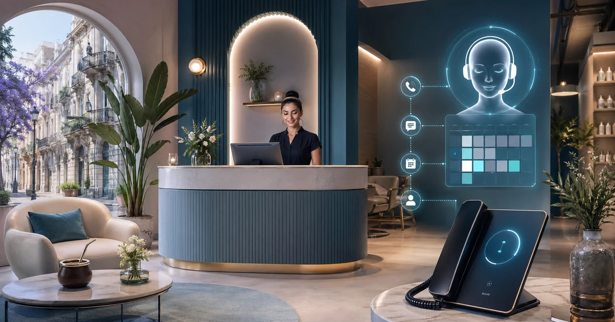 Recepcionista virtual para inmobiliarias en Argentina: cómo captar mejor cada consulta antes que la competencia — VoiceFleet blog illustration