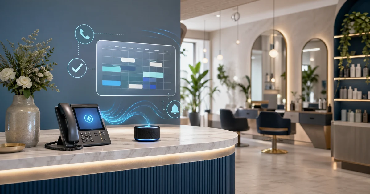 Receptionist IA per Salone di Bellezza: Mai Più Chiamate Perse — VoiceFleet blog illustration