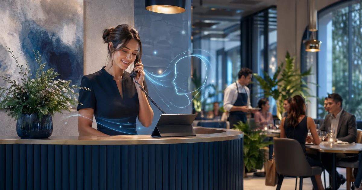 Réceptionniste IA pour Restaurants : Ne Perdez Plus Aucune Réservation — VoiceFleet blog illustration