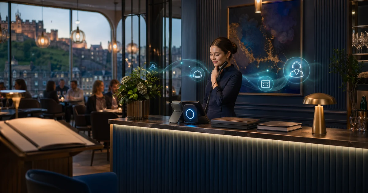 AI Receptionist for Restaurants in Edinburgh | VoiceFleet — VoiceFleet blog illustration