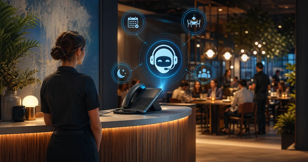 AI Receptionist for Restaurants in London | VoiceFleet — VoiceFleet blog illustration