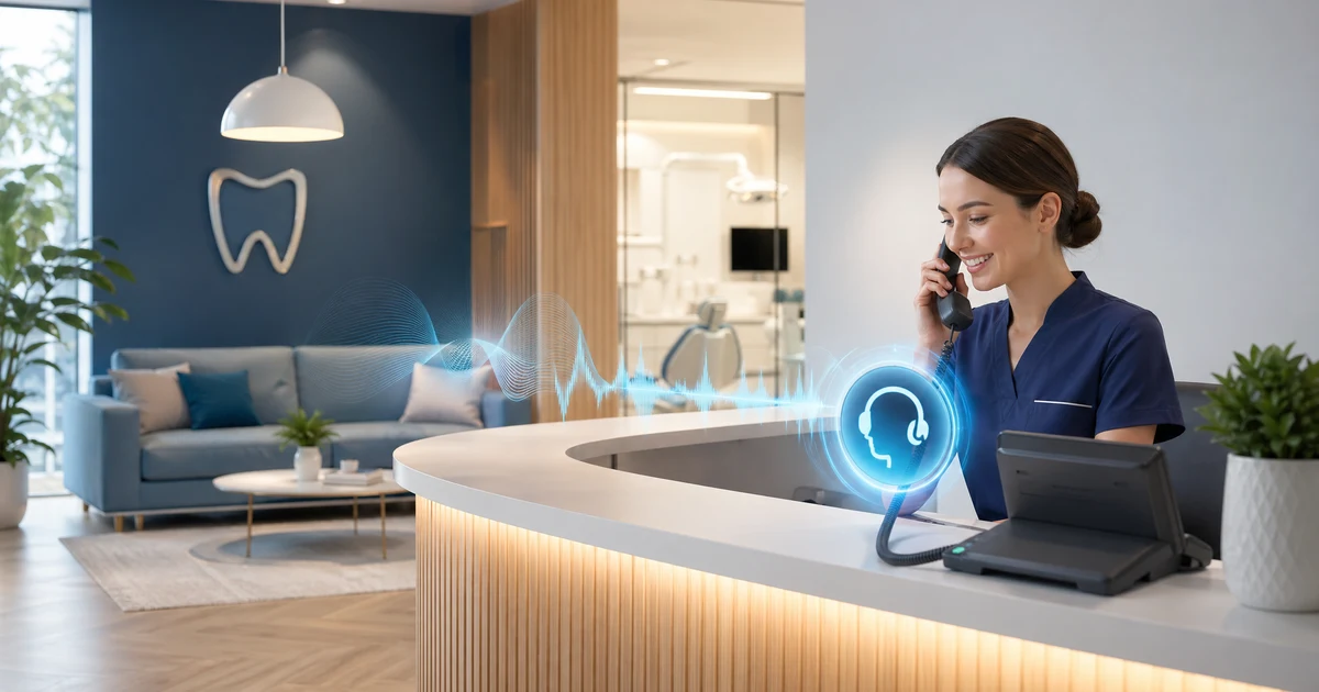 AI-receptionist för tandläkare: Framtidens patienthantering är här — VoiceFleet blog illustration