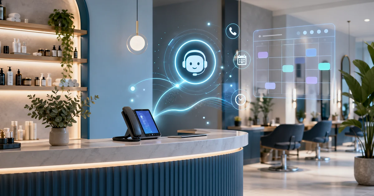 AI-Receptionist för Frisörsalonger i Sverige: Komplett Guide 2026 — VoiceFleet blog illustration